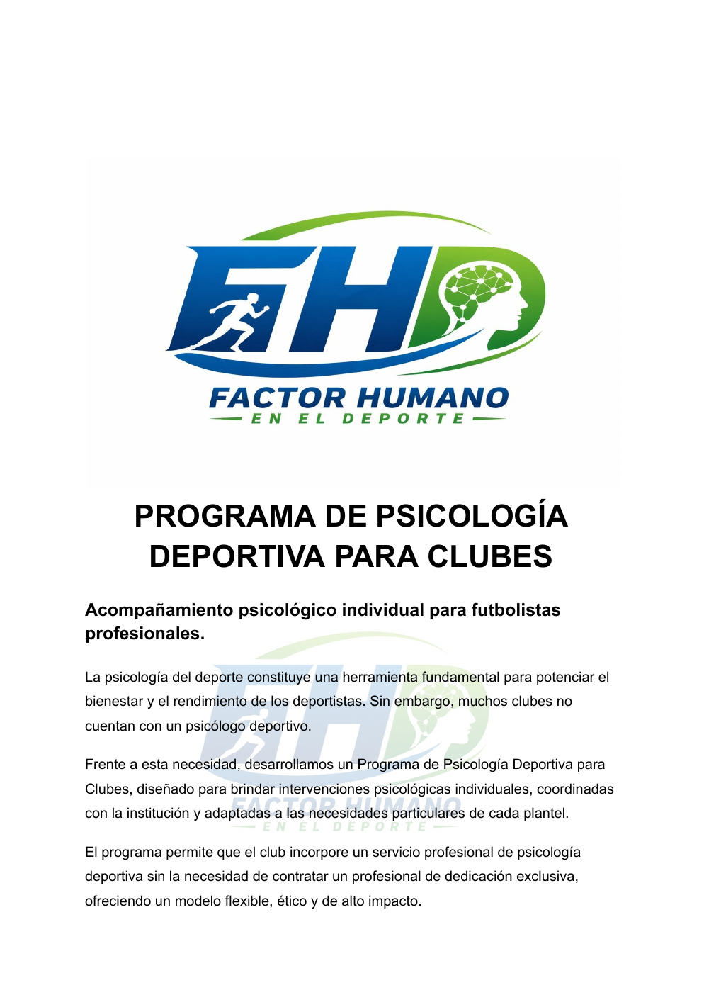 Factor Humano en el Deporte